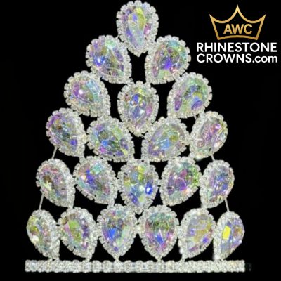 The Alessandra Series-6.25" crown adorned with crystals.
