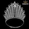 Back view of the Mila 8" Patriotic Crown showing the silver framework.