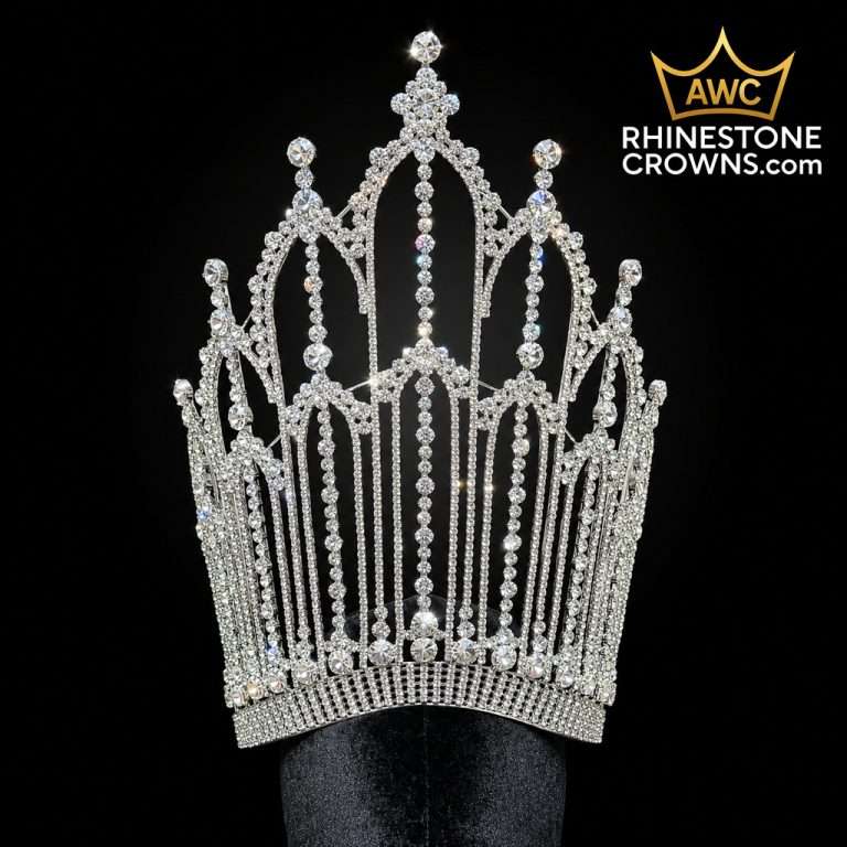 Victoria Reserve Collection-Supreme Crystal Crown — 12 Inch Wide Span