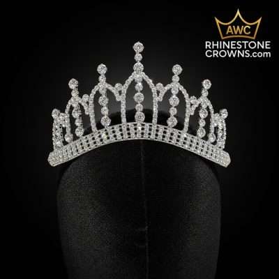 Victoria Reserve Collection- Petite Crystal Tiara — 3 Inch Wide Span